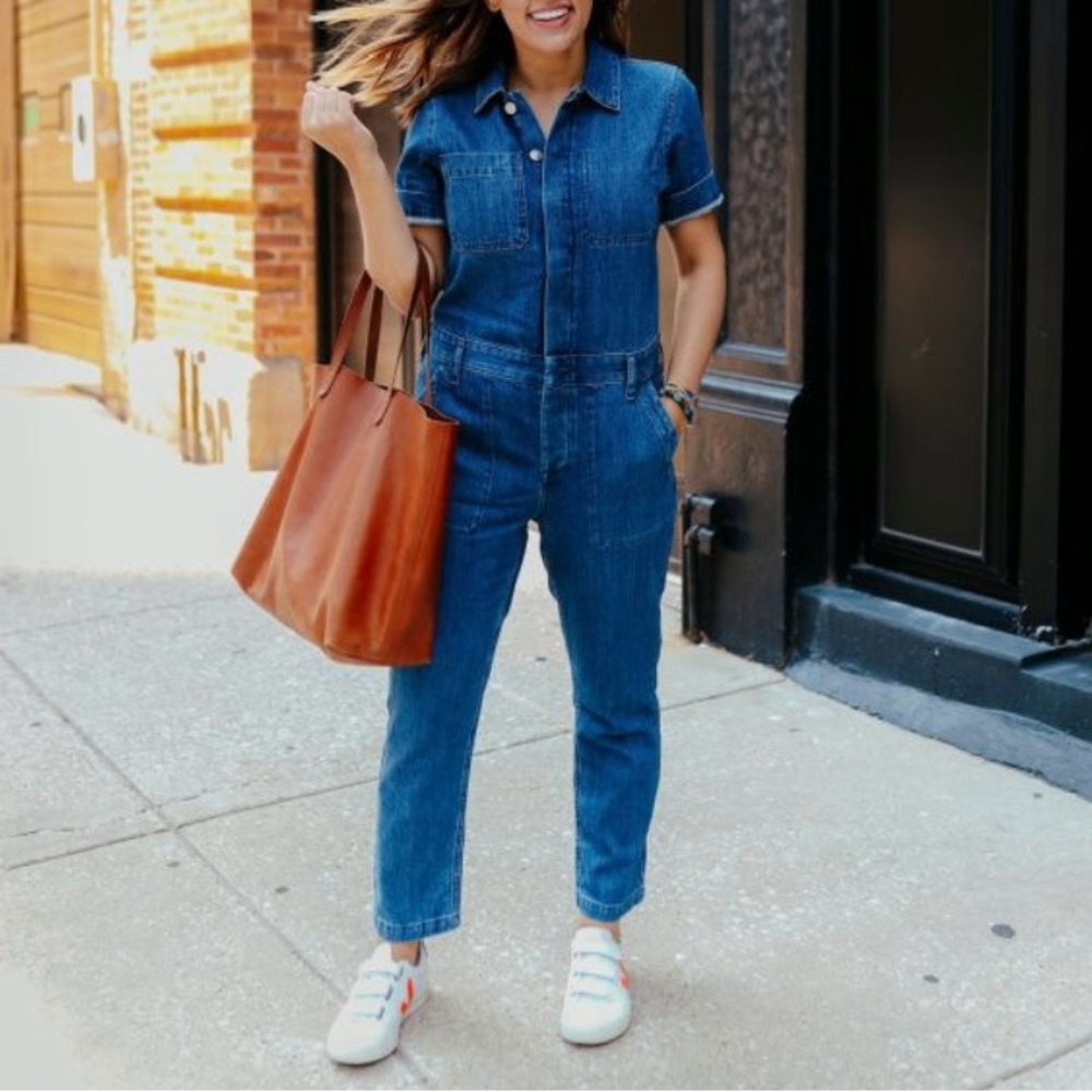 Everlane Blue Denim Jumpsuit